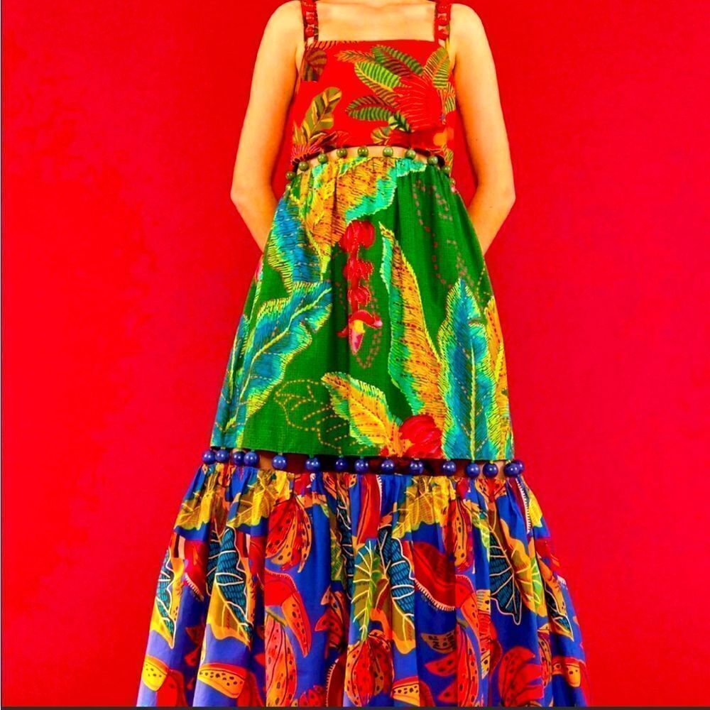 NWT Farm Rio Dress Floral Maxi - Picture 14 of 16
